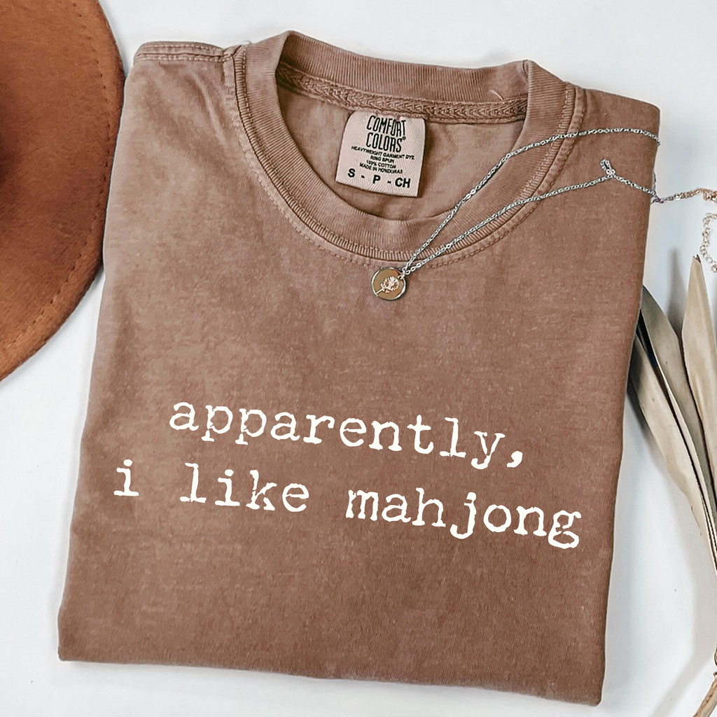 Apparently I Like Mahjong - Funny Game Night T-Shirt