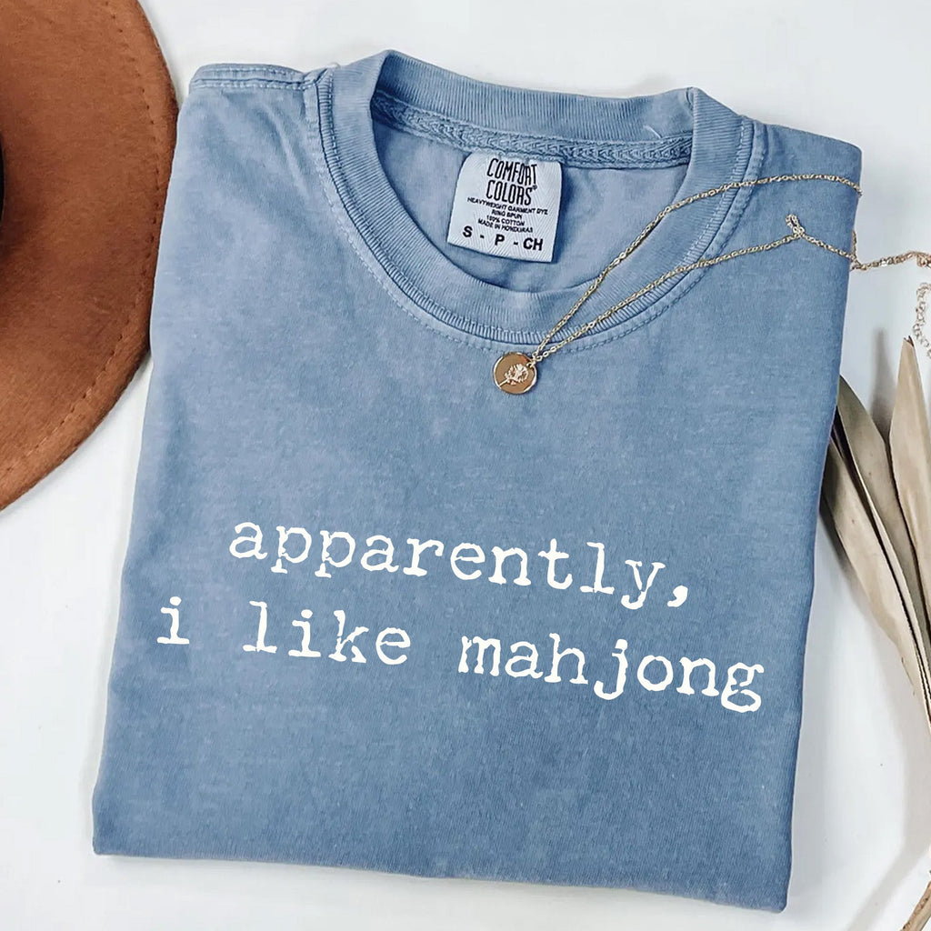 Apparently I Like Mahjong - Funny Game Night T-Shirt