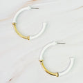 Colorful Bamboo Hoop Earrings for Vibrant Style