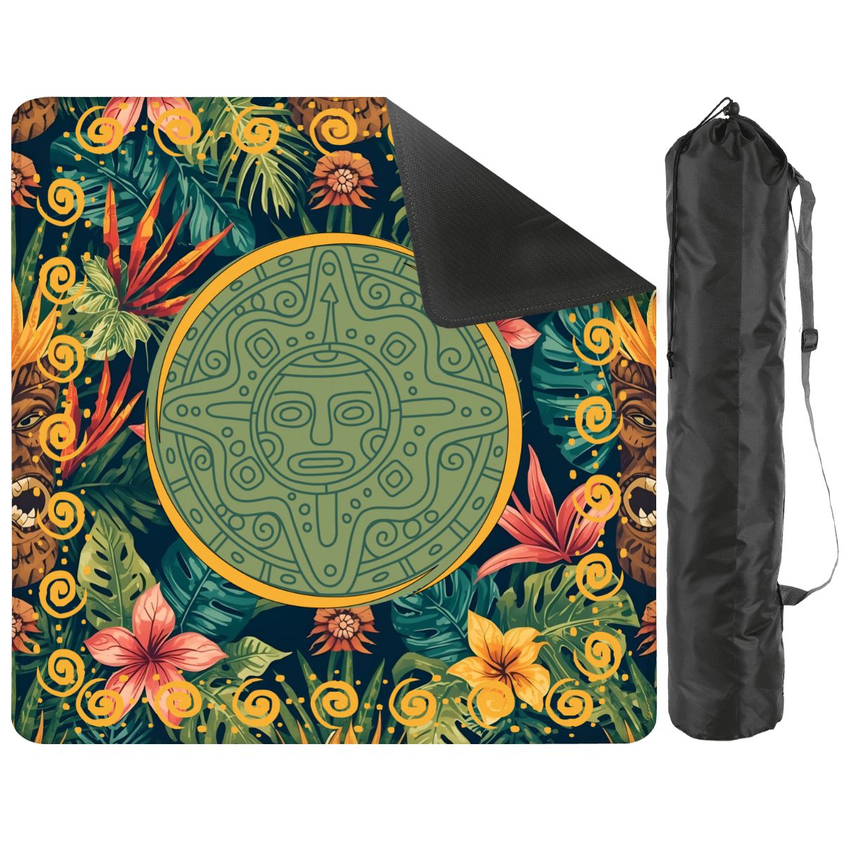 Tiki Time Infusion Tropical Mahjong Mat