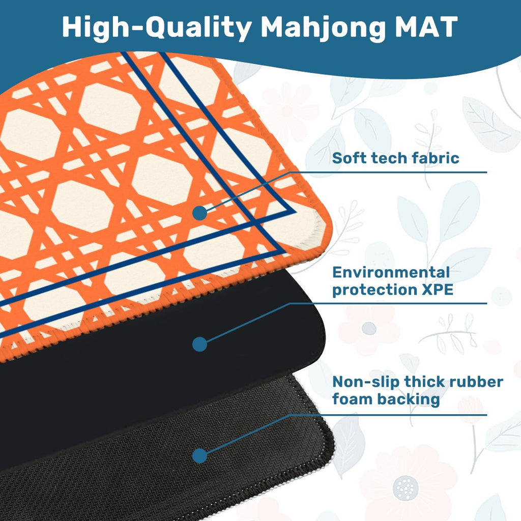 Cane Glow Minimalist Modern Mahjong Mat