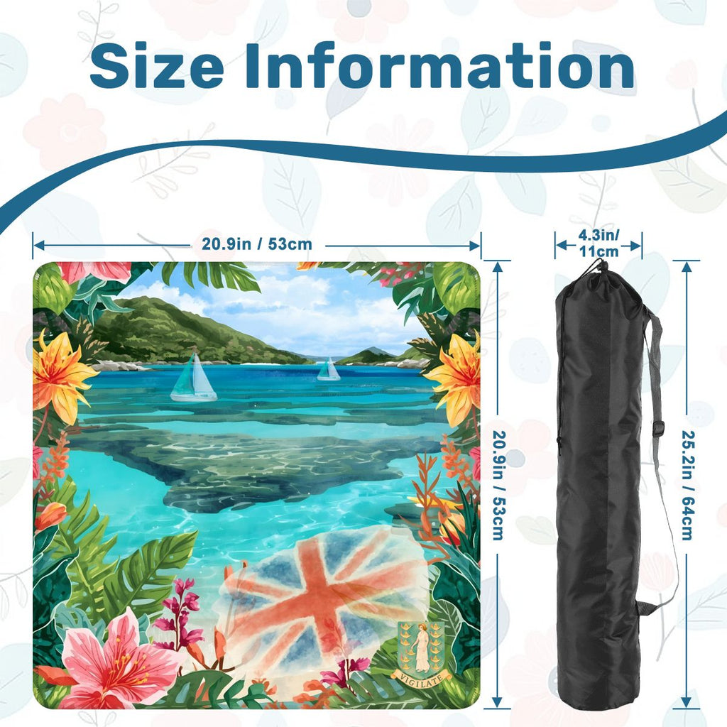 British Virgin Islands BVI Tropical Mini Mahjong Mat