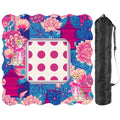 Scalloped Mahjong Mat Cheetah Dynasty Pink Pagoda