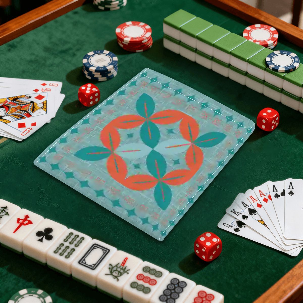 Modern Scandinavian Nord Still 4 Mahjong Card Holder with Line Finder