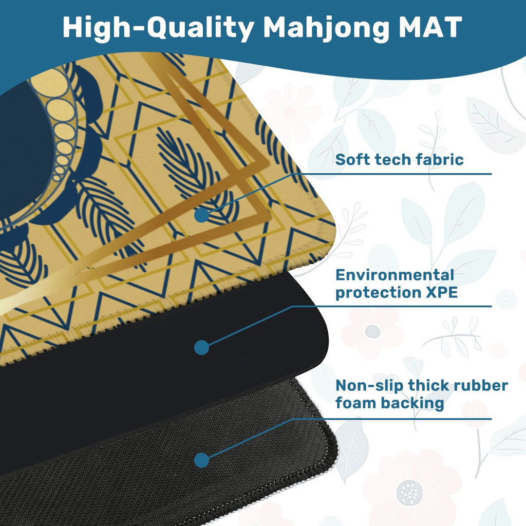 Art Deco Gold Leaf Mahjong Mat