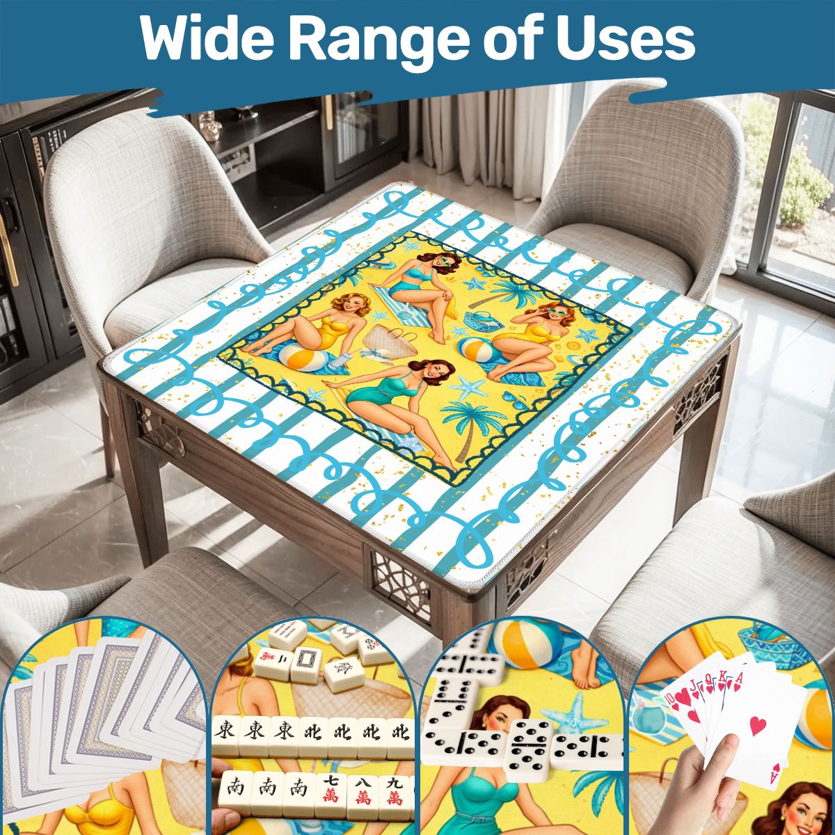 Palm Coast Pinups Mahjong Mat