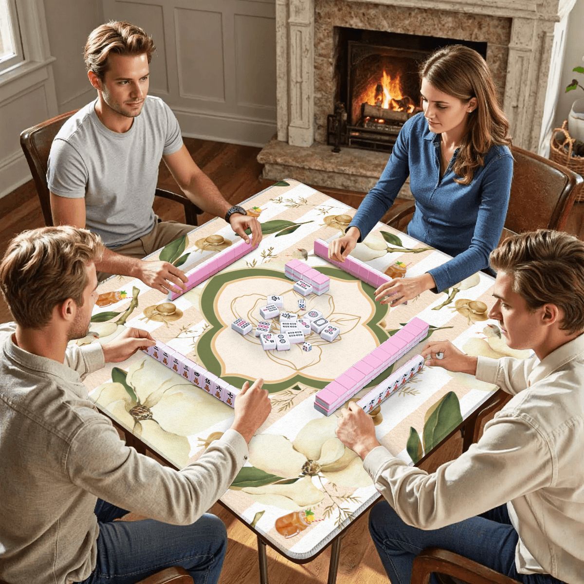 Southern Magnolias And Sweet Tea Charleston South Carolina Mahjong Mat