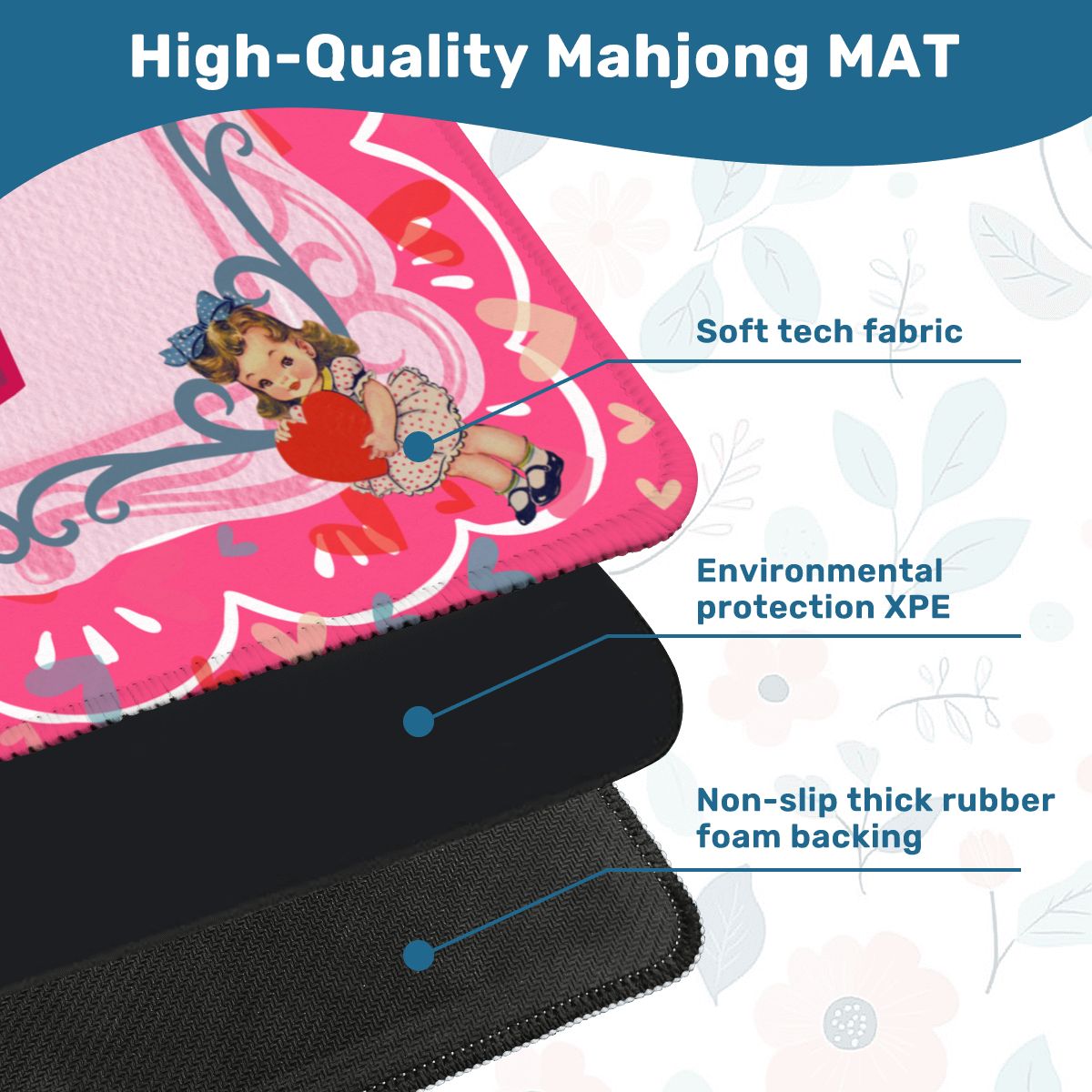 Nostalgic Vintage Valentine Mahjong Mat