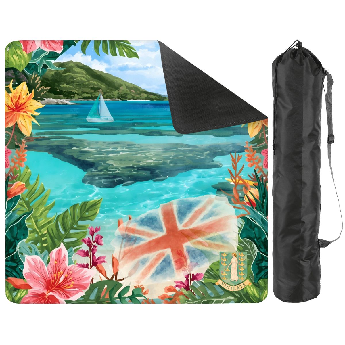 British Virgin Islands BVI Tropical Mini Mahjong Mat