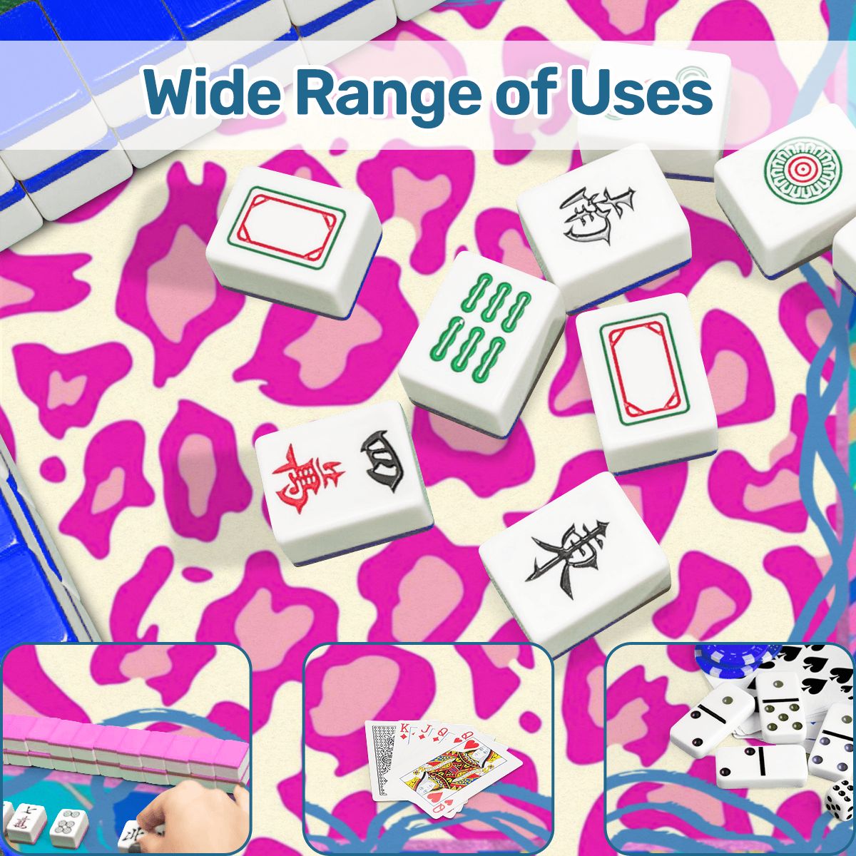 Preppy Pastel Whimsy Garden Club Mahjong Mat