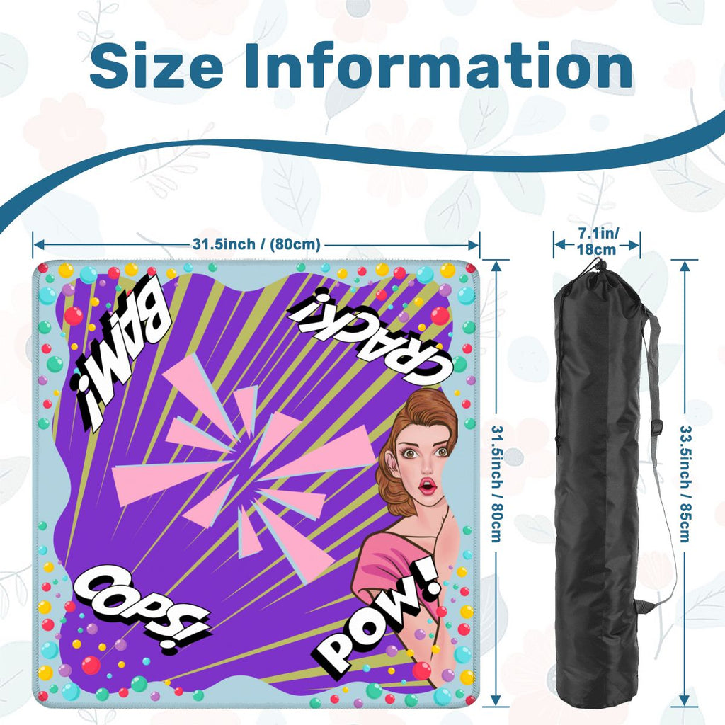 Purple Pop Art Mahjong Mat