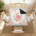 Famille Rose Pink Peony, Baby Blue Floral Chinoiserie Mahjong Mat