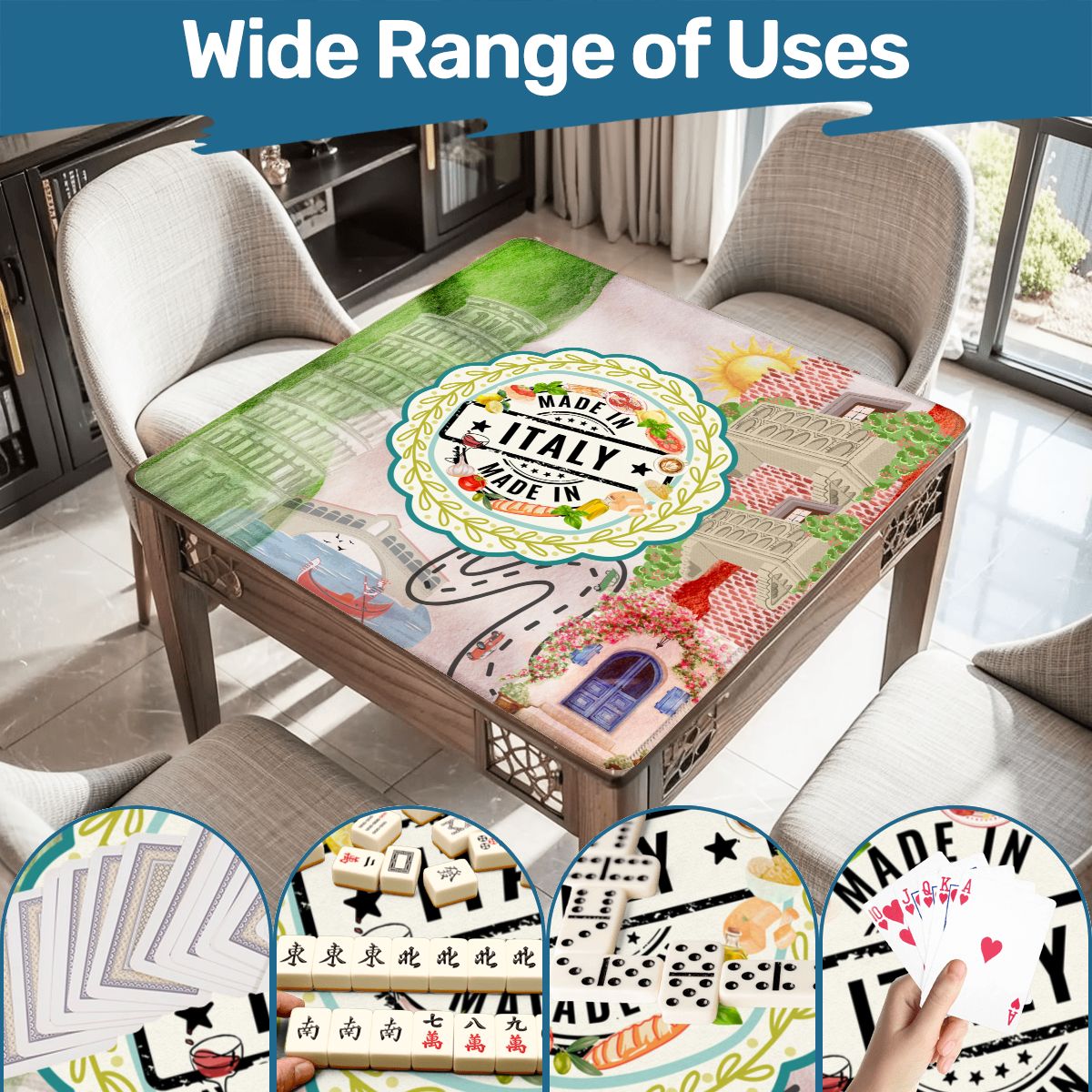 Italian Foodie Mahjong Mat, Tour Of Italy