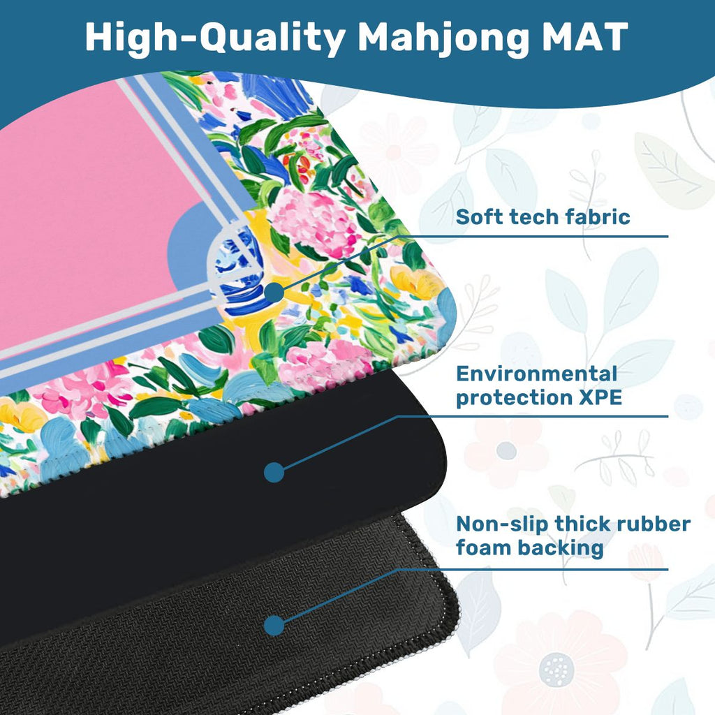Floral Chinoiserie Sunny Side Mini Mahjong Mat