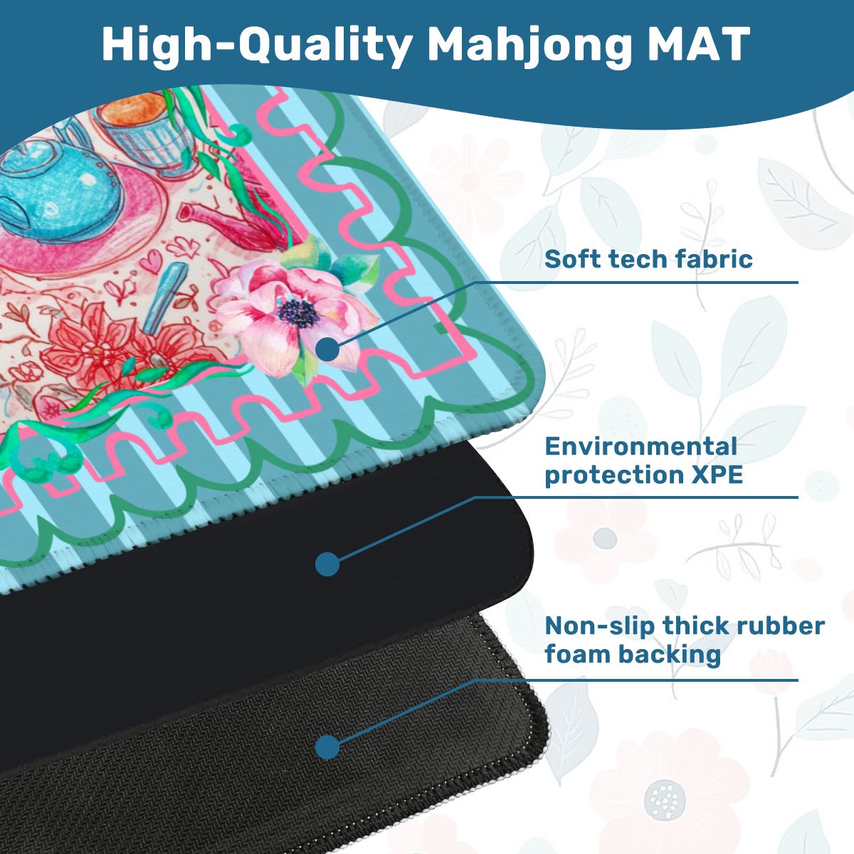 Tea Time Pastel Parlor Mahjong Mat