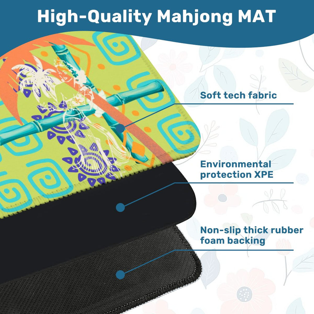 Aloha Polynesian Mini Travel Mahjong Mat (Ship Rolled up)