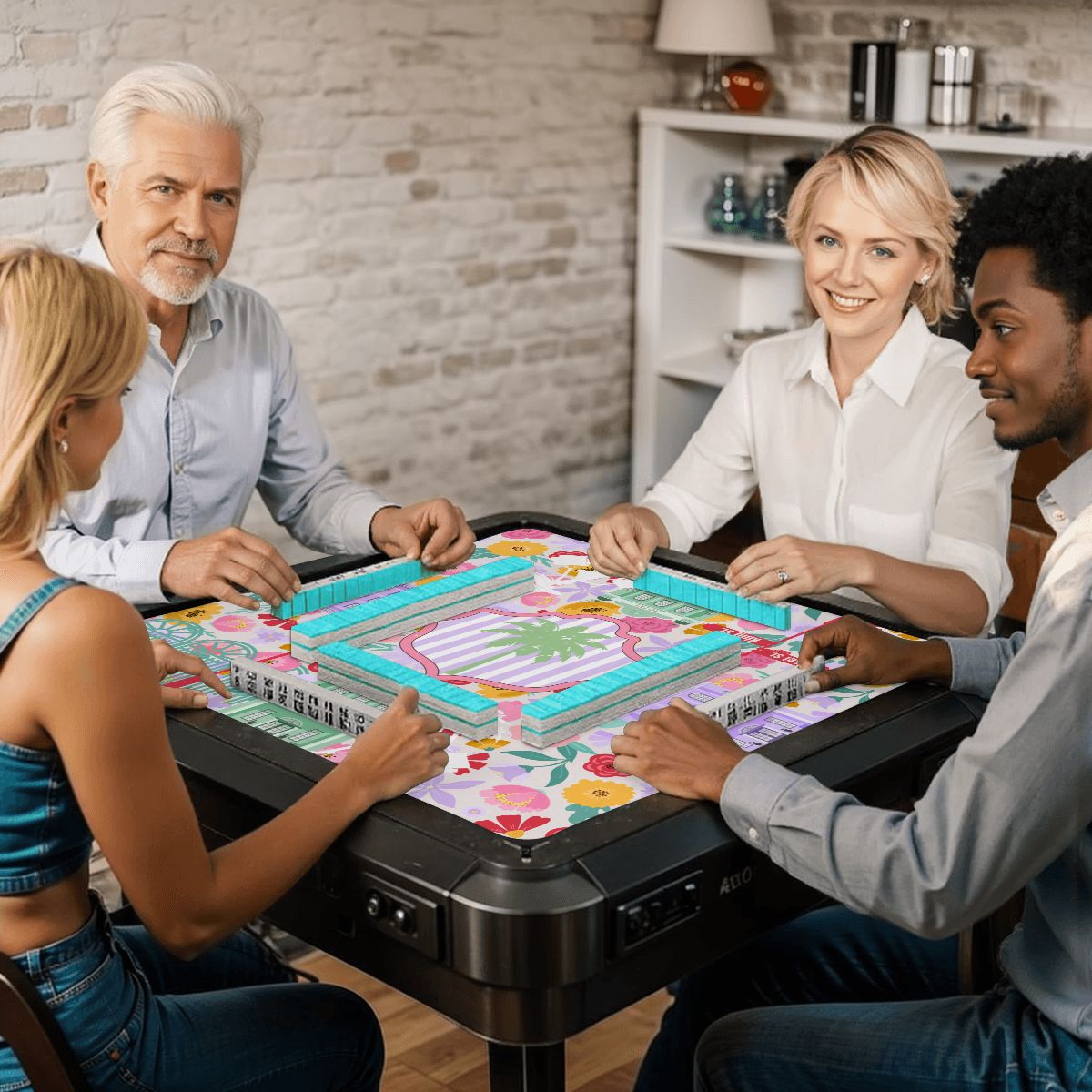 Charleston South Carolina Preppy Pastel Mahjong Mat 33"x33