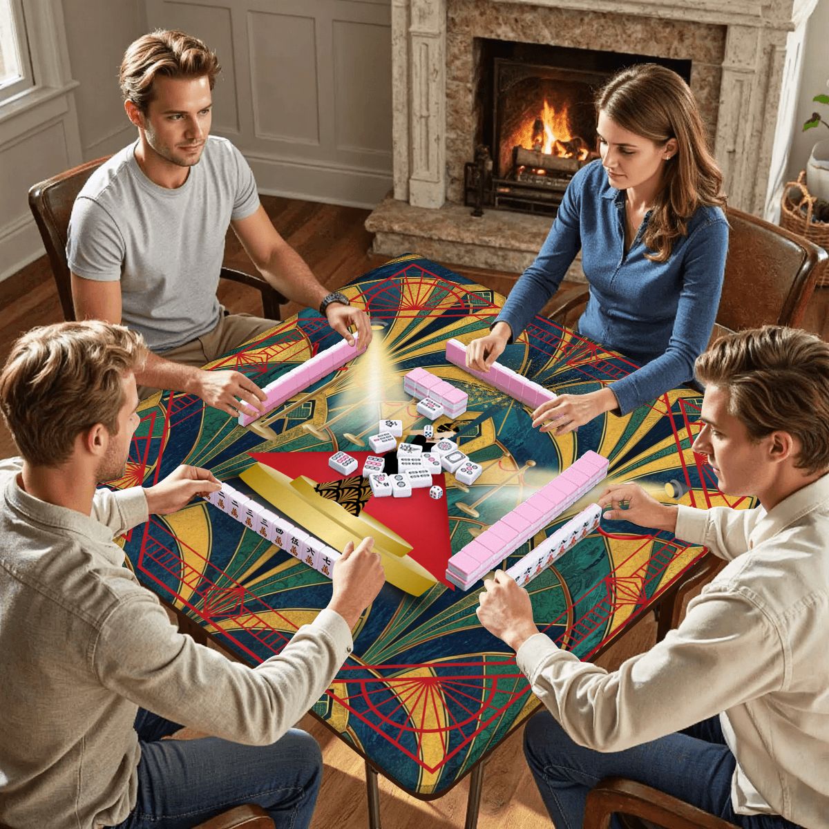 Art Deco Hollywood Regency Mahjong Mat