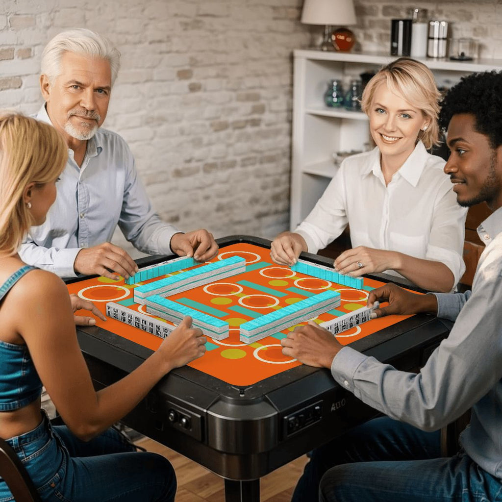 Palm Springs Orange Mahjong Mat