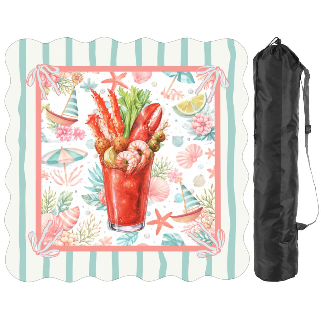 The Charleston Bloody Mary Coastal Scalloped Mahjong Mat