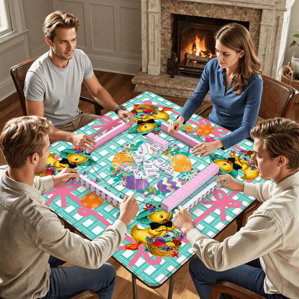 Chuckling Chics Springtime Mahjong Mat