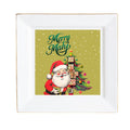 Mahjong Christmas Table Appetizer Dessert Merry Mahj Santa Plates