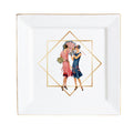 Art Deco Roaring 20s Gals, Custom Ceramic Appetizer, Dessert Plates