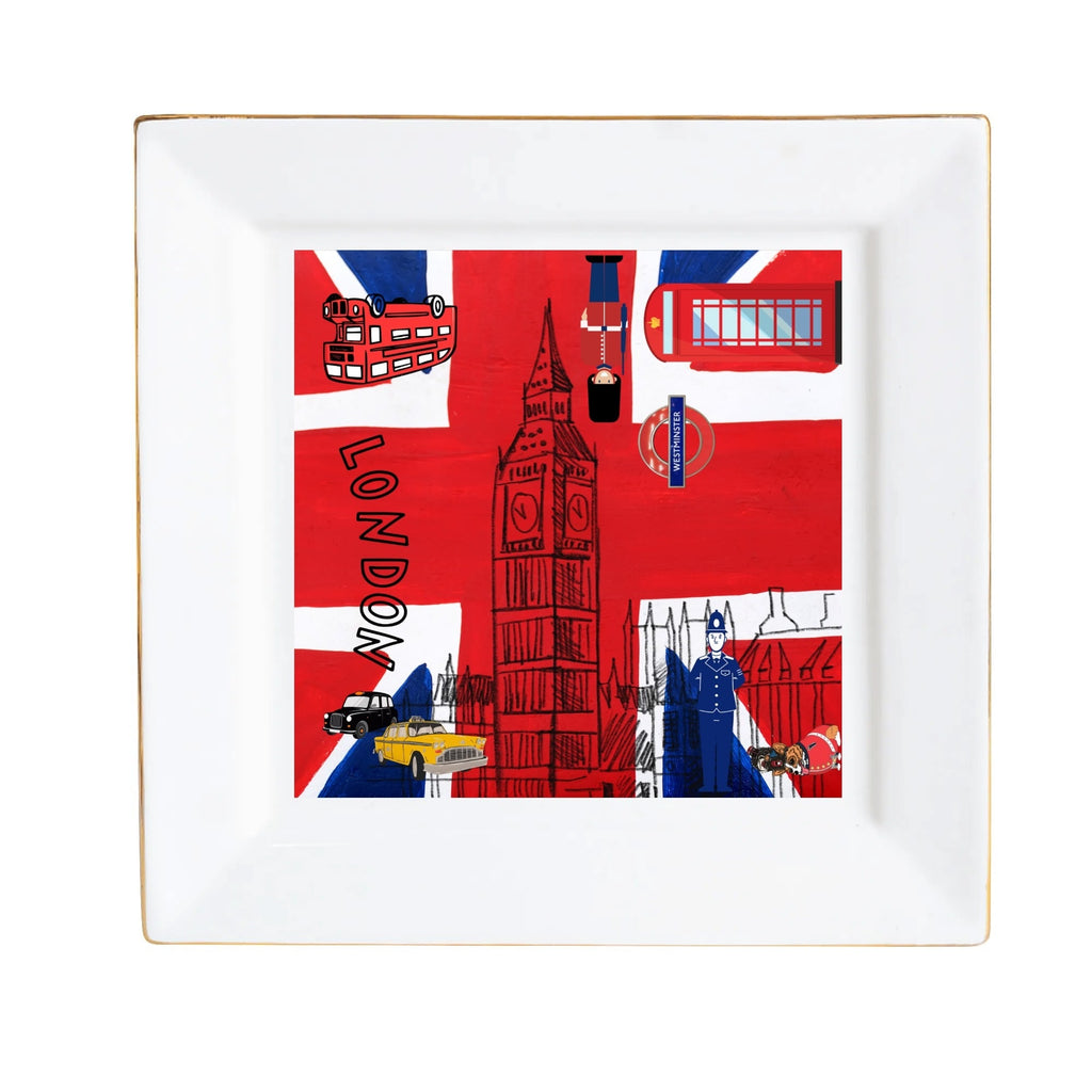 Station to Station London Mahjong Snack, Dice, Trinket Pickens Plates