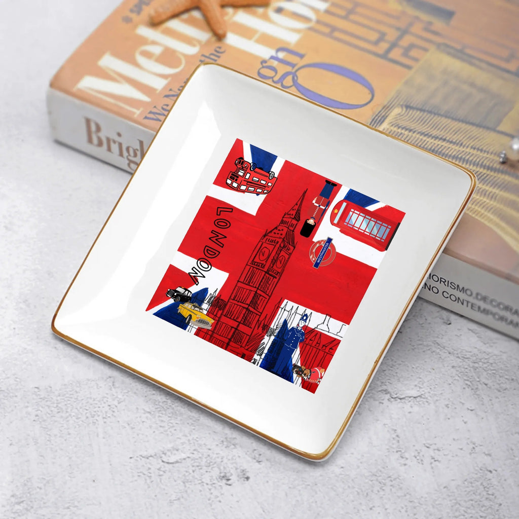 Station to Station London Mahjong Snack, Dice, Trinket Pickens Plates