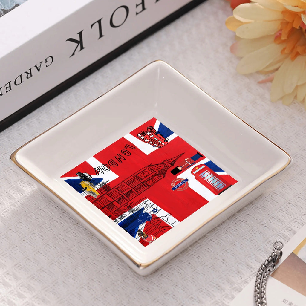 Station to Station London Mahjong Snack, Dice, Trinket Pickens Plates