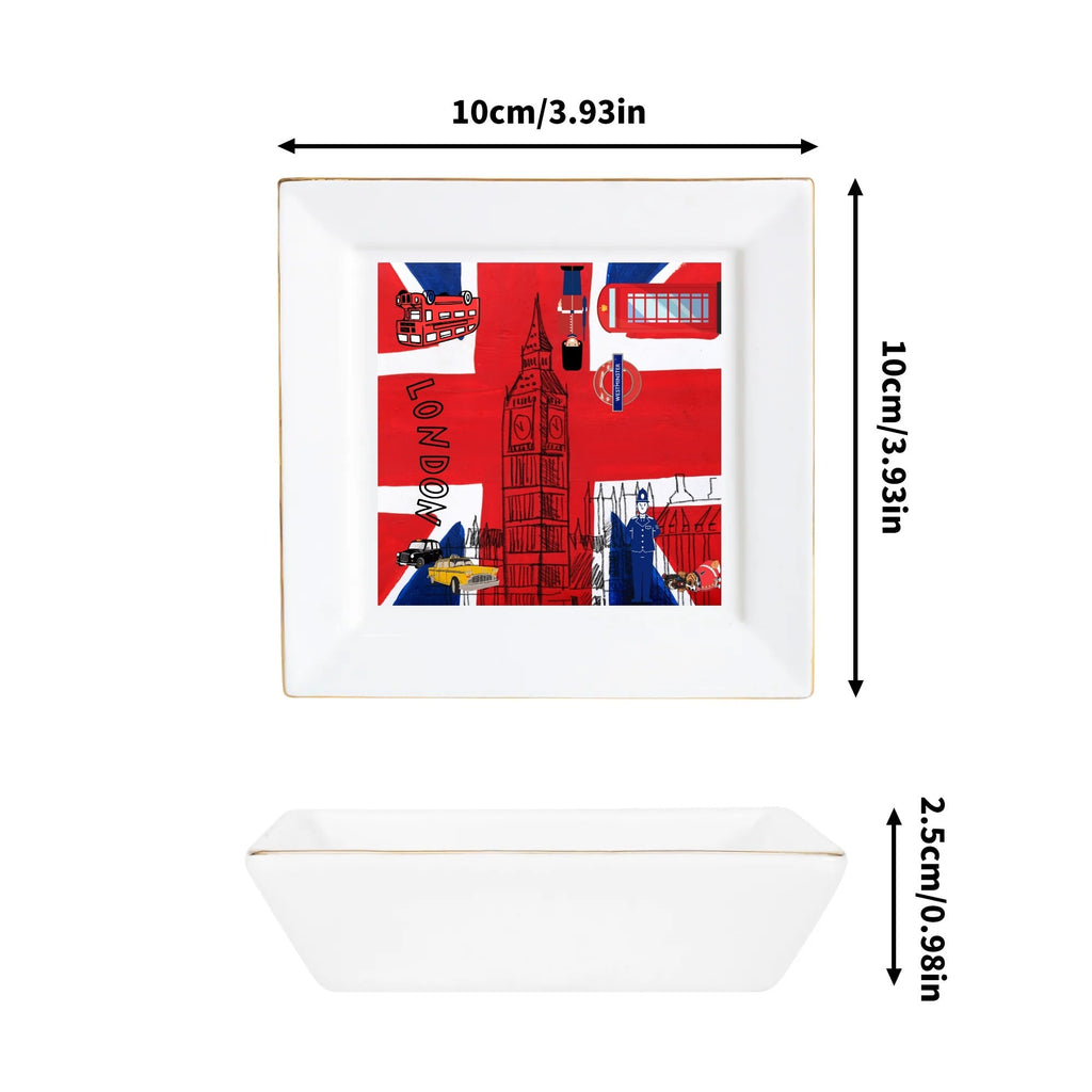 Station to Station London Mahjong Snack, Dice, Trinket Pickens Plates