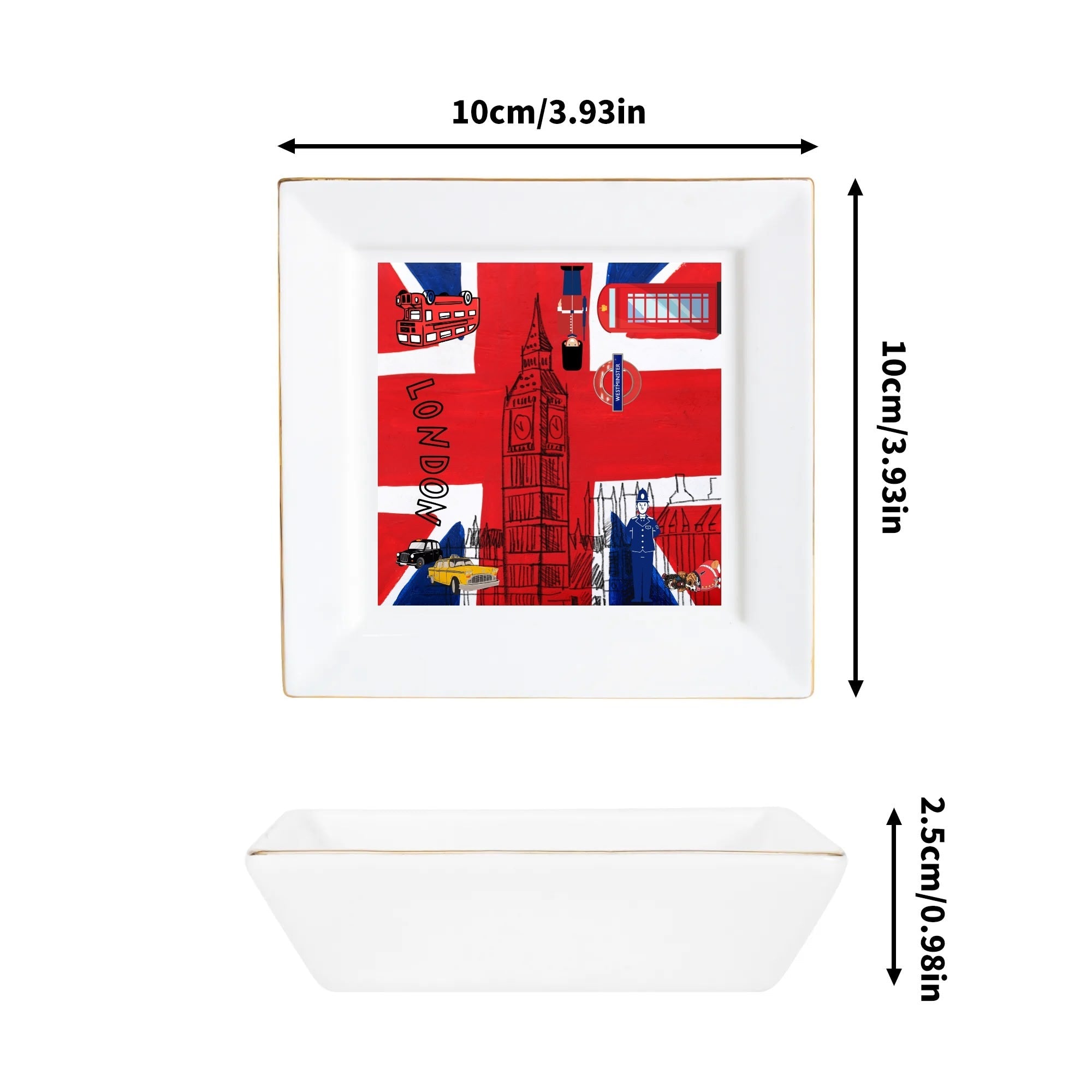 Station to Station London Mahjong Snack, Dice, Trinket Pickens Plates