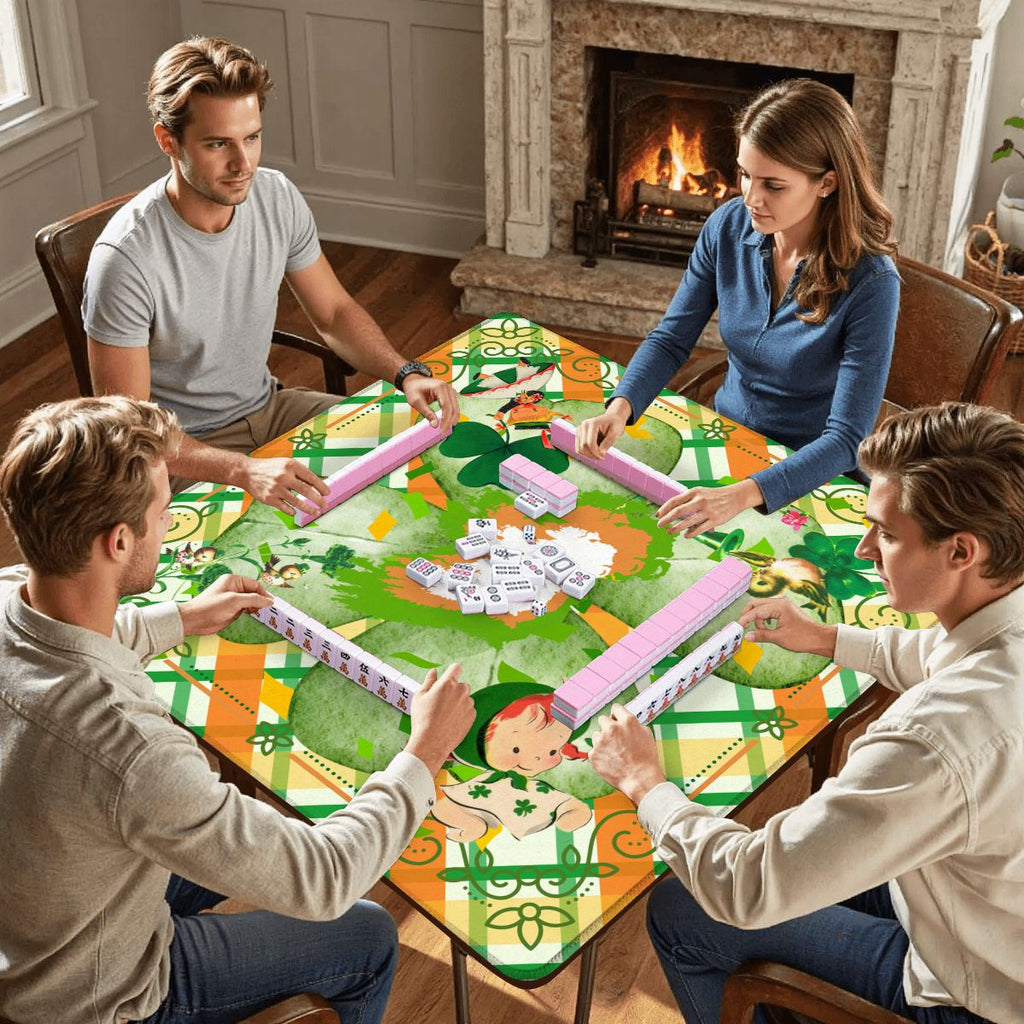 Luck Of The Irish, Vintage Nostalgia Charming Mahjong Mat