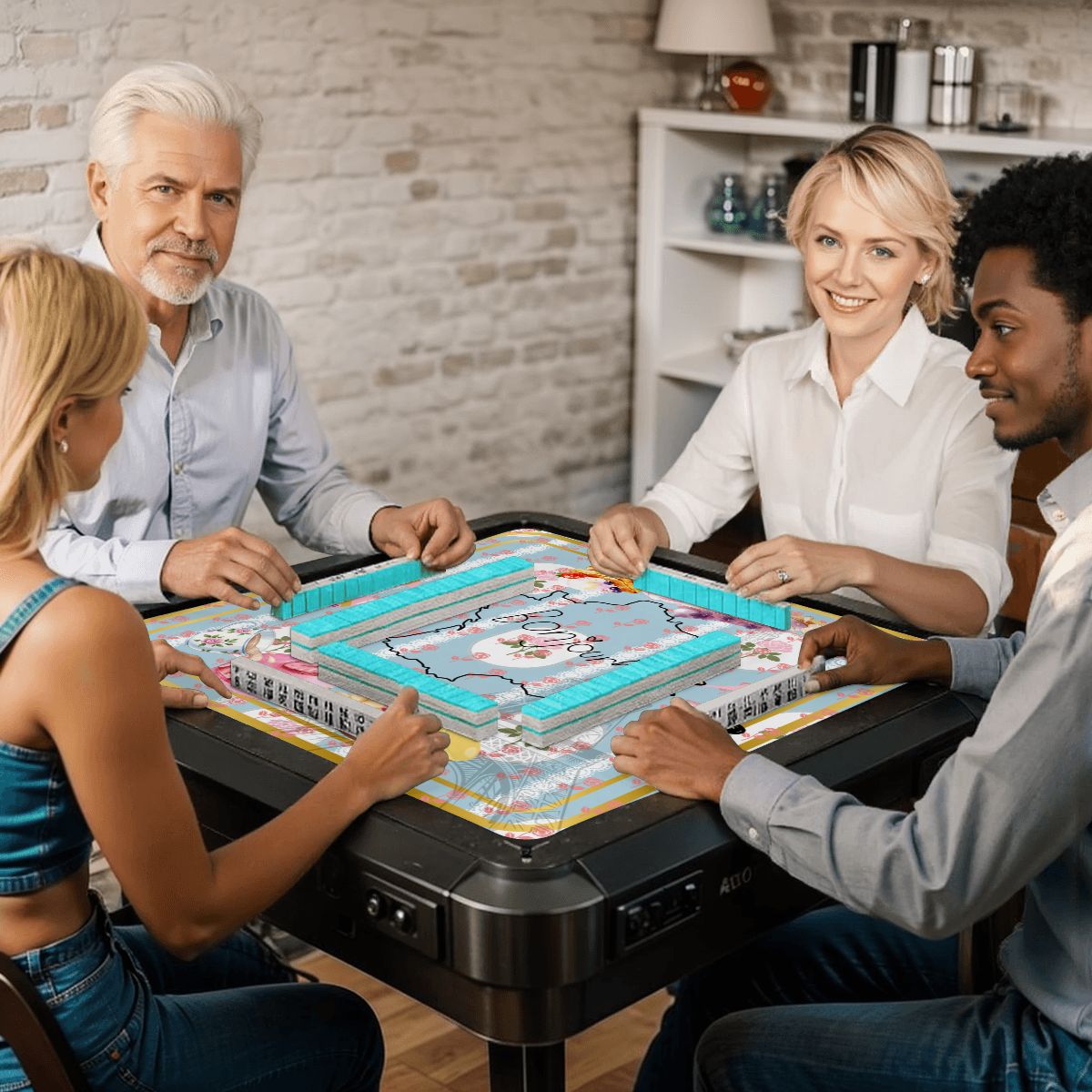 Mahjong Mat, French Patisserie Florals And Roses