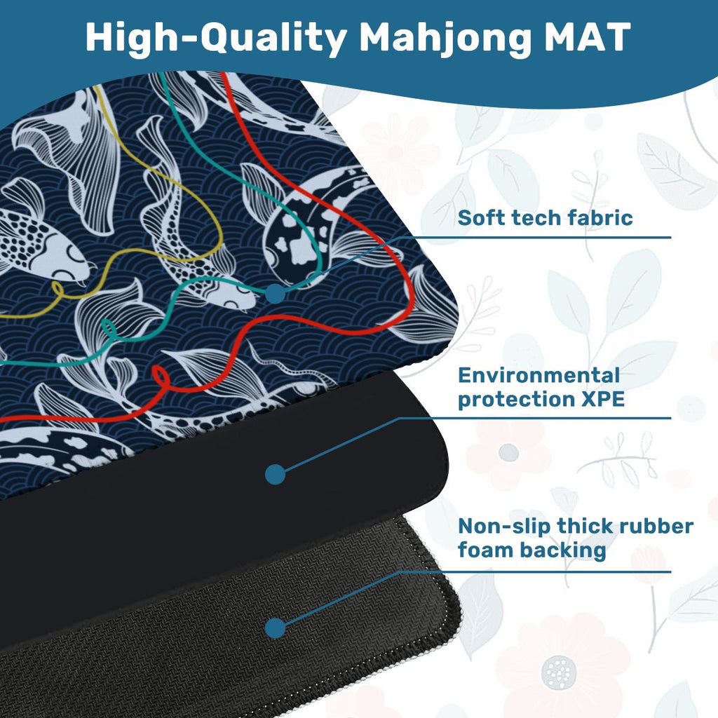 Koi Fish Calling Nautical Mahjong Mat