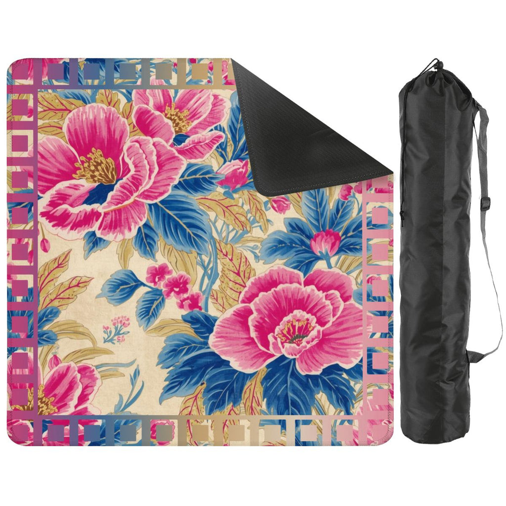 The Secret Garden Floral Pink, Blue Mahjong Mat