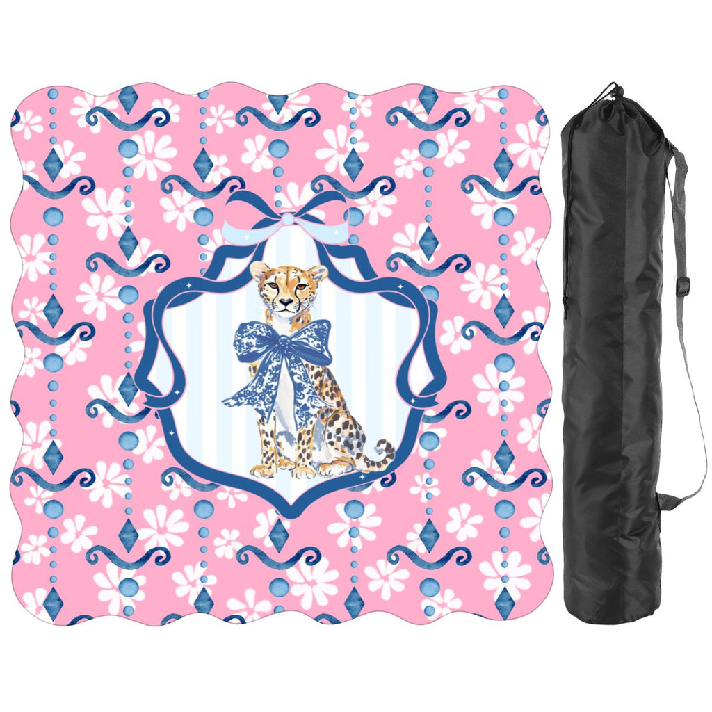 Charleston Cheetah Dainty Pink Scalloped Mahjong