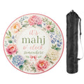 It's Mahj O'Clock Somewhere Floral Round Mahjong Mat
