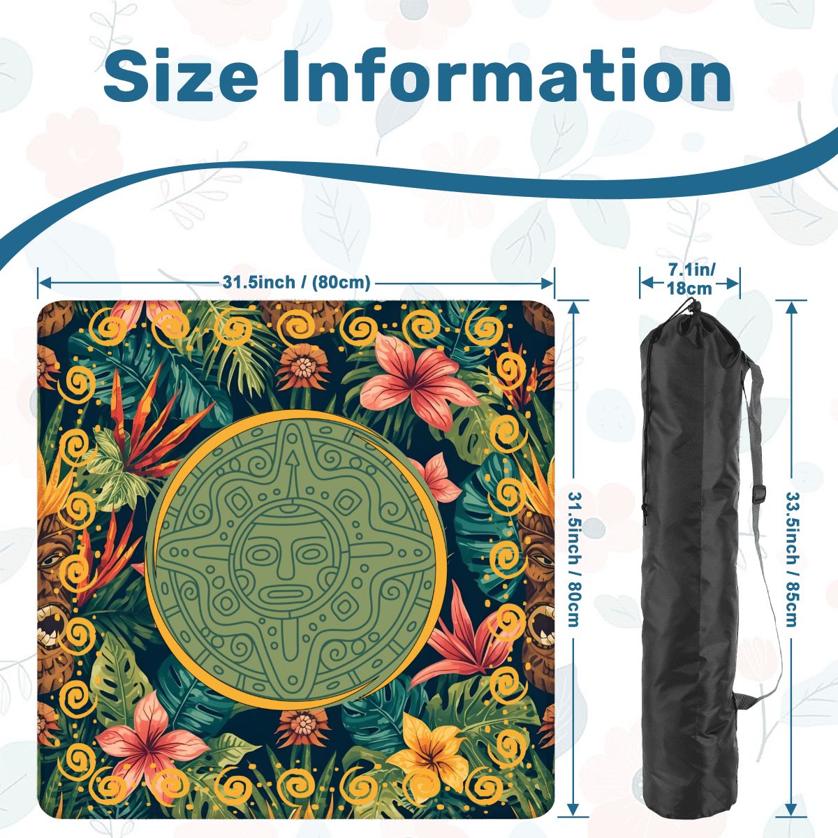 Tiki Time Infusion Tropical Mahjong Mat