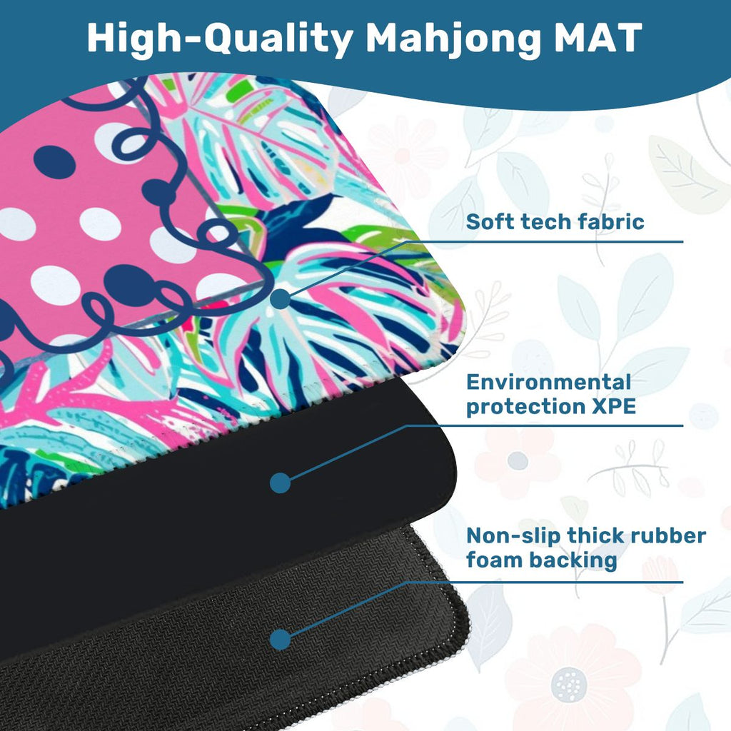 Preppy Pastel Polka Dot Mini Mahjong Mat