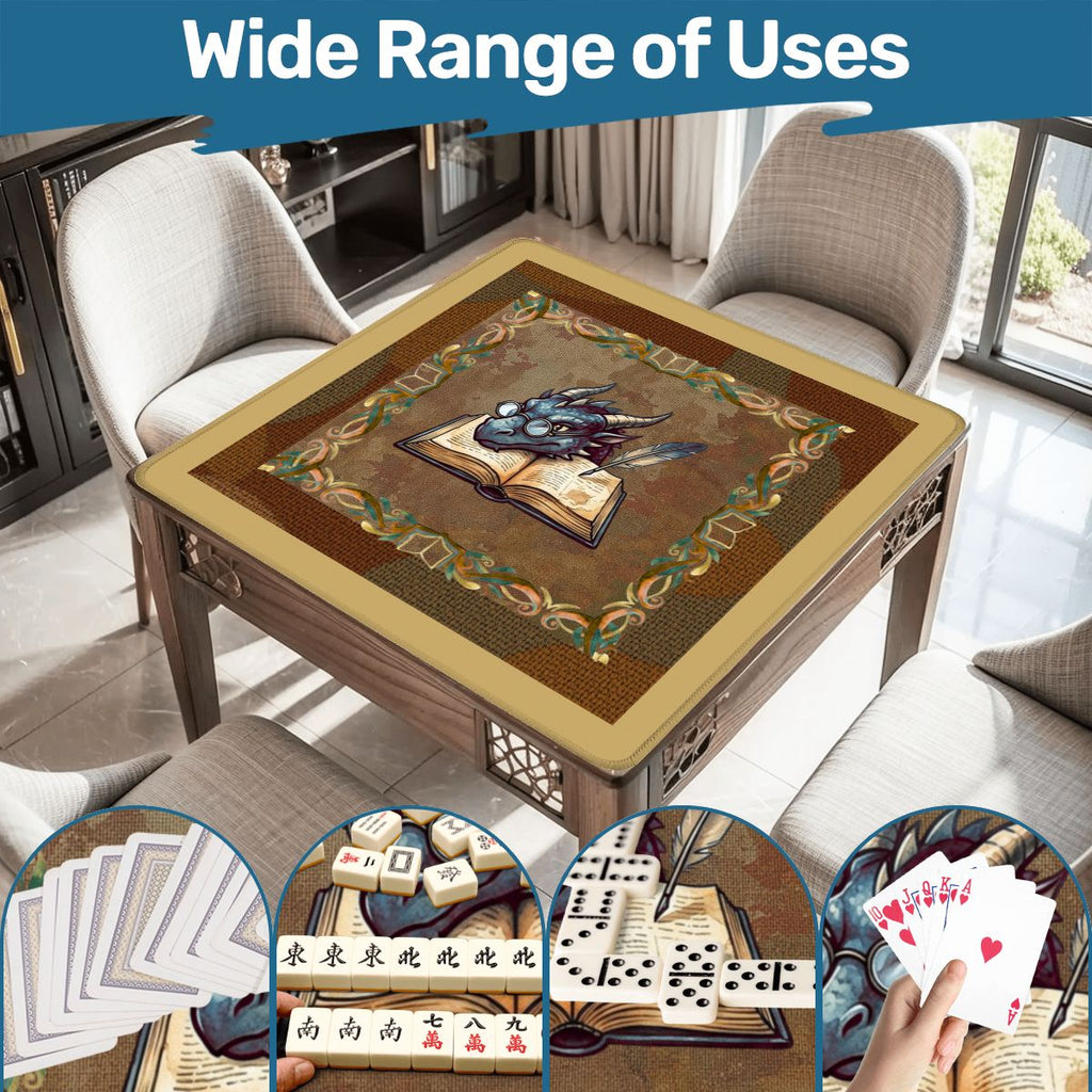 Dragon Of All Tales Faux Needlepoint Mahjong Mat