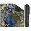Floral Elegant Peacock Faux Needlepoint Mahjong Mat