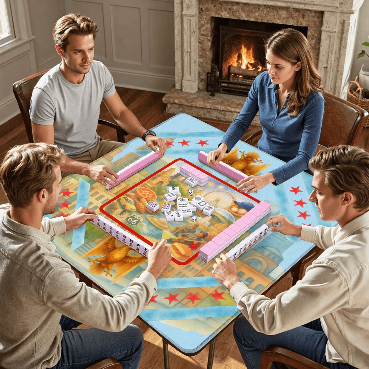 Chicago Illinois Sweet Home Mahjong Mat