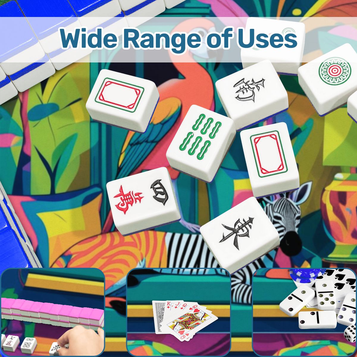 Wild Thang Animal Safari Mahjong Mat