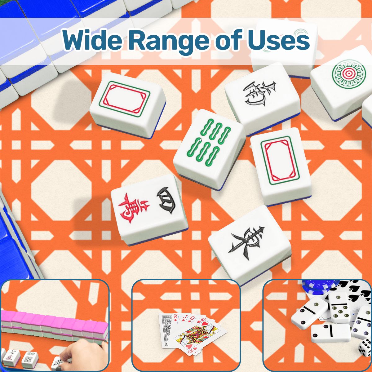 Cane Glow Minimalist Modern Mahjong Mat