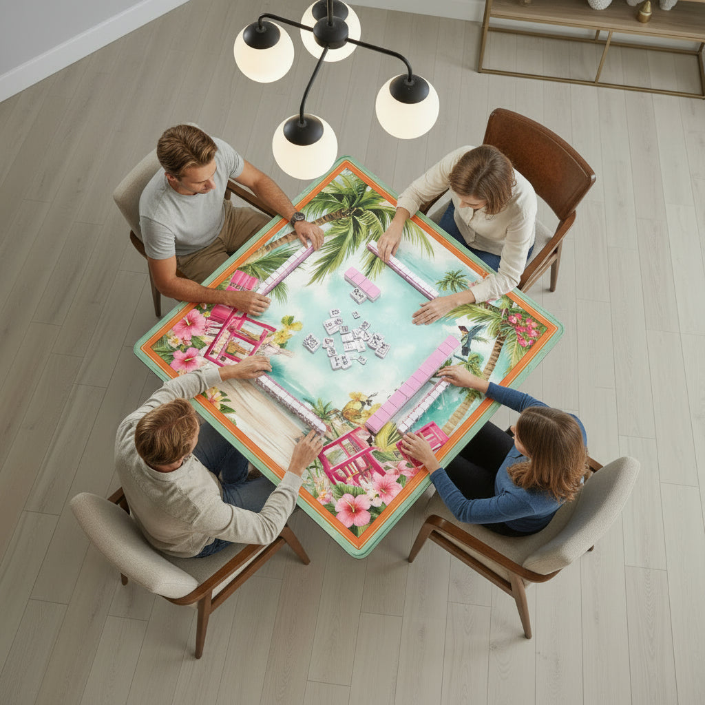 Southern Charm Tropical Island Vibes Mahjong Mat