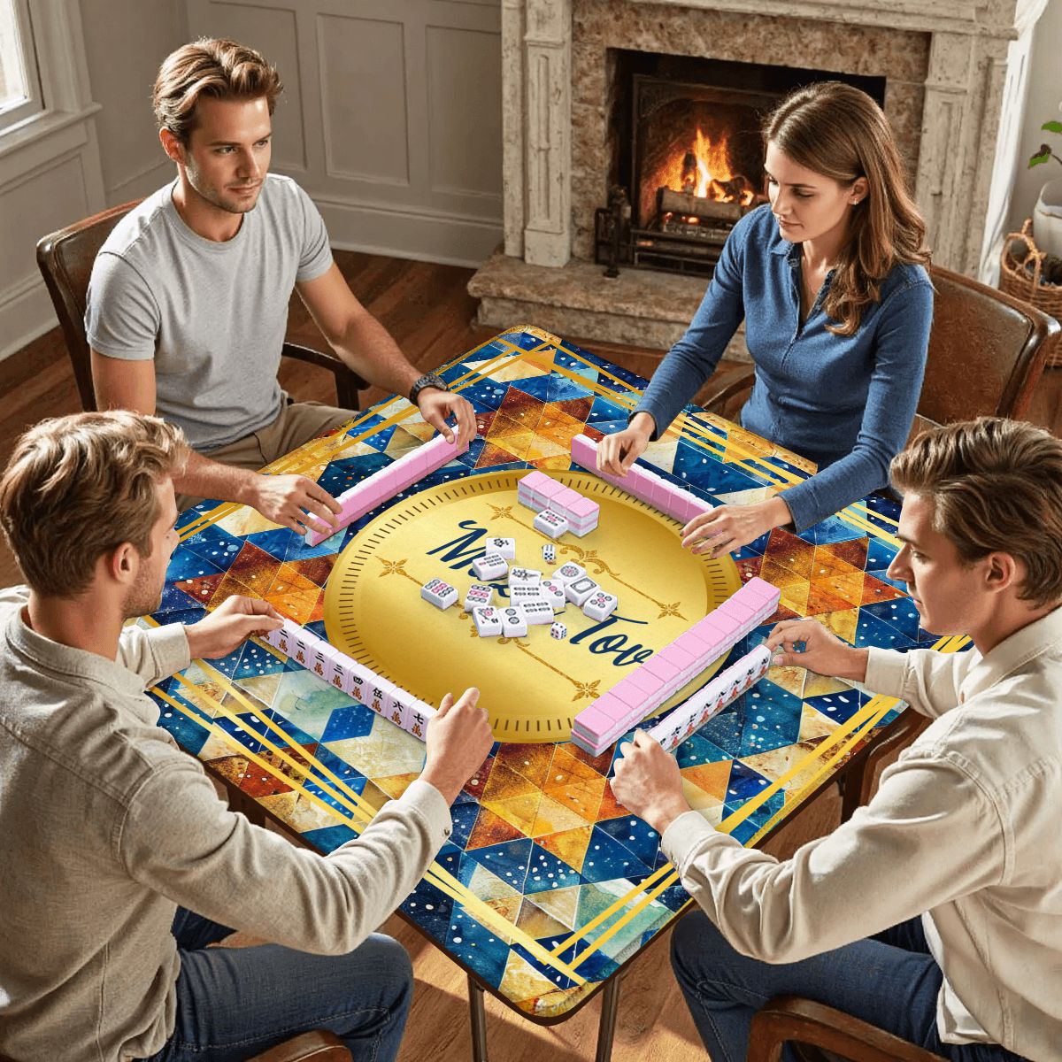 So Much Mazal Tov Mahjong Mat