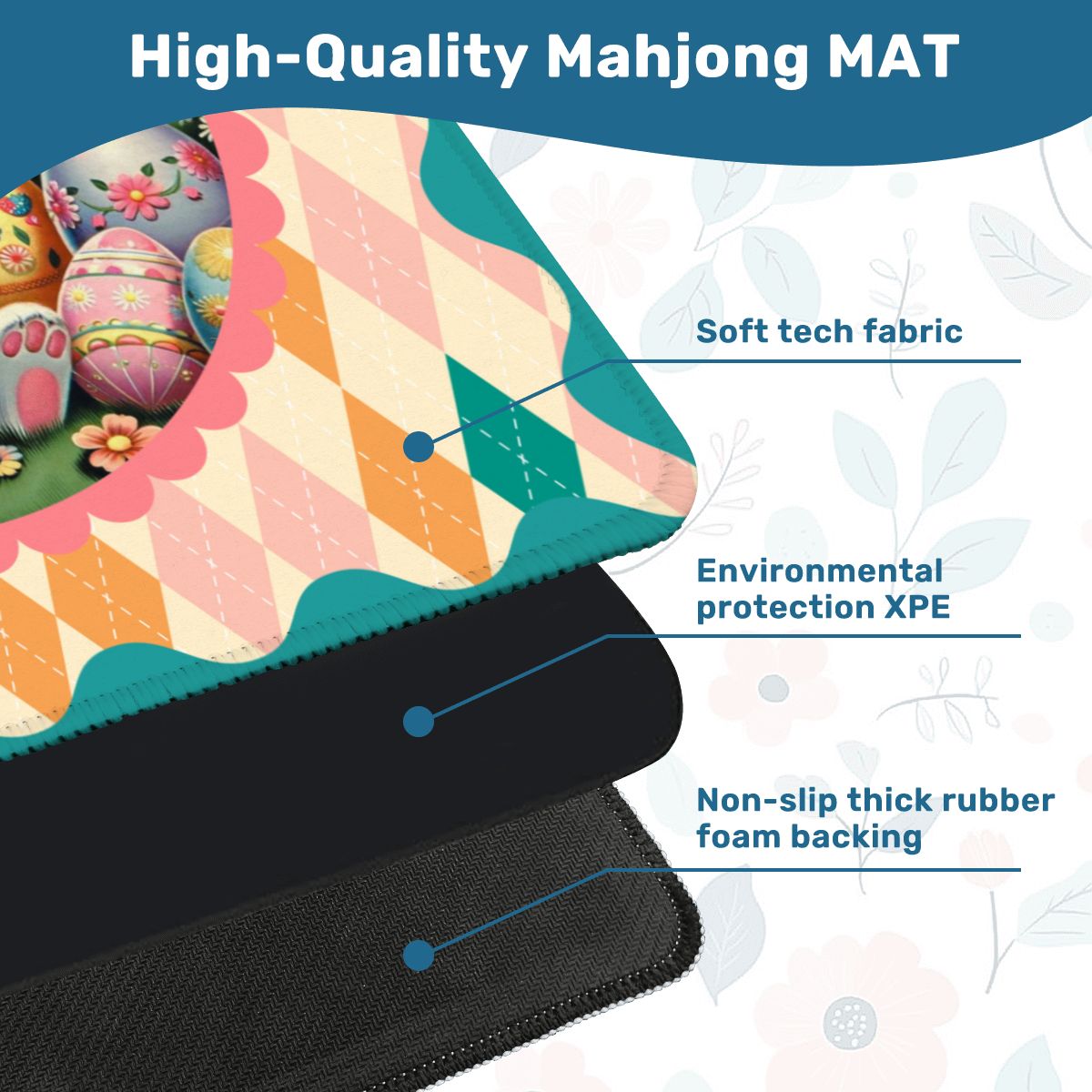 Hippity Hop Spring Bunny Mahjong Mat