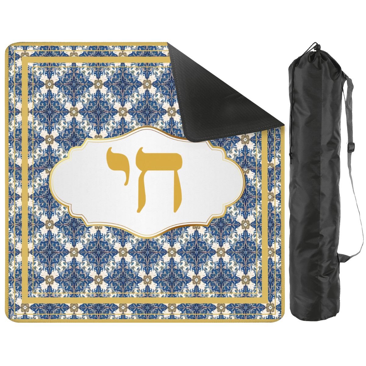 Chai Royale Jewish Designed Lucky Number 18 Mahjong Mat