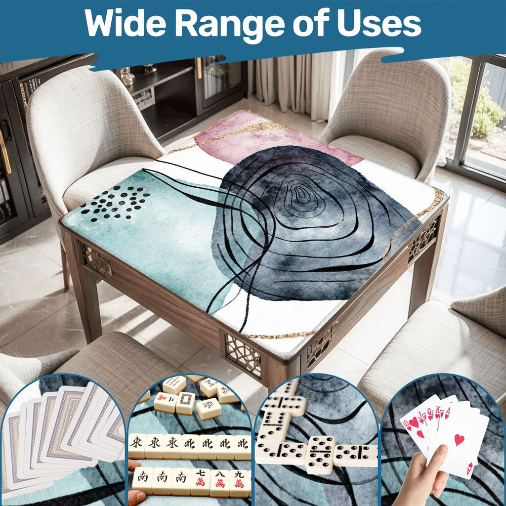 Bohemian Abstract Watercolor Mahjong Mat